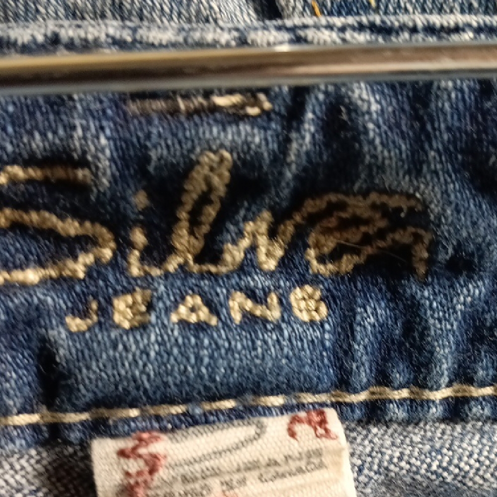 Womens Silver Y2K Jeans Blue Flare & Wide Leg Denim Distressed - Picture 2 of 13